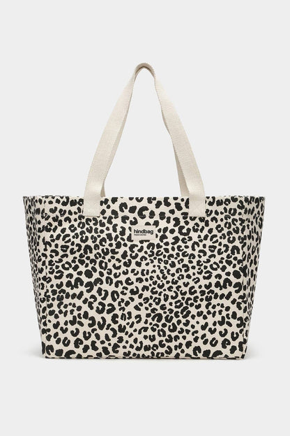 Shopper Tasche Claude Leopard in Ecru - Vorderansicht