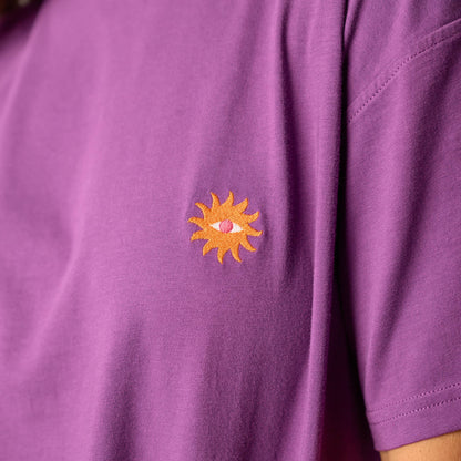 Damen T-Shirt Bio-Baumwolle Violett Größe L – BILLYBELT