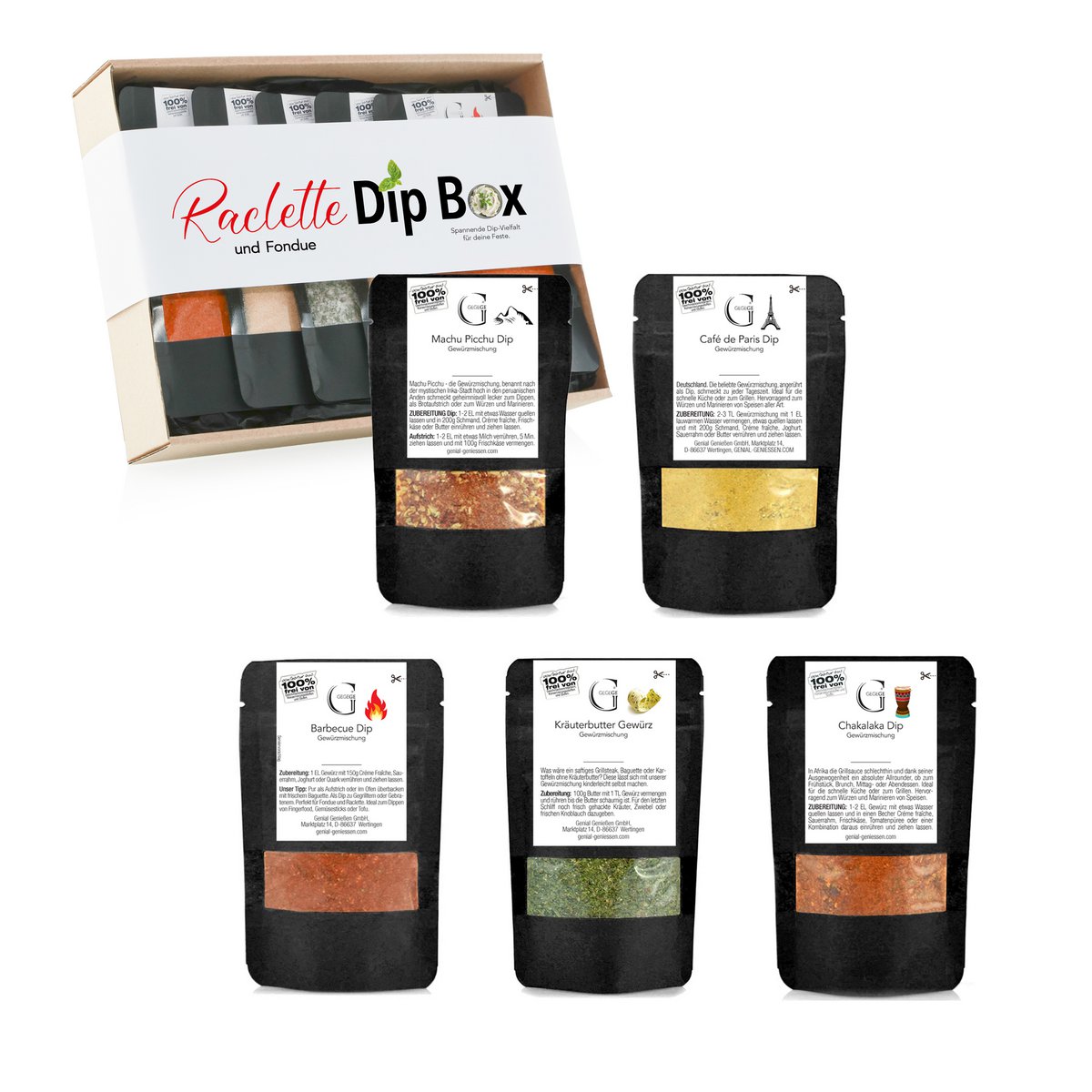 Dip Box Raclette und Fondue – Geschenkset