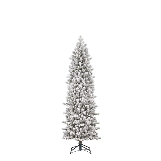 Schmaler künstlicher Weihnachtsbaum von Harma – H185 x Ø63 cm – Grün gefrostet - HOLE-X-WORLD