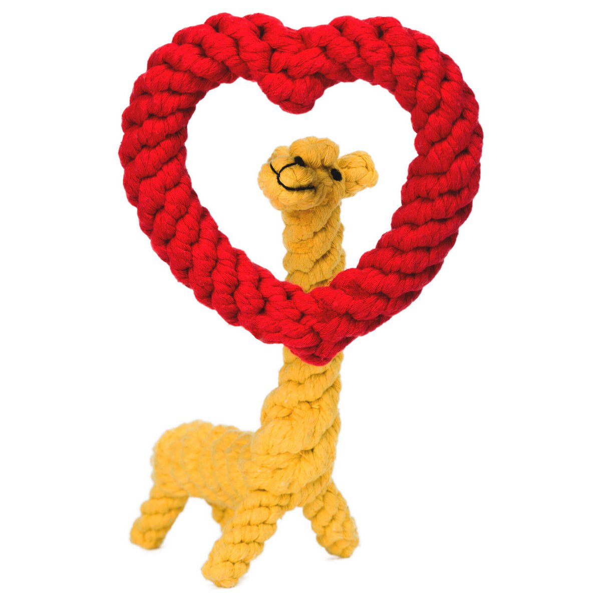 Gretchen Giraffe Rope Toy - Dog Yellow 23x12x3 cm