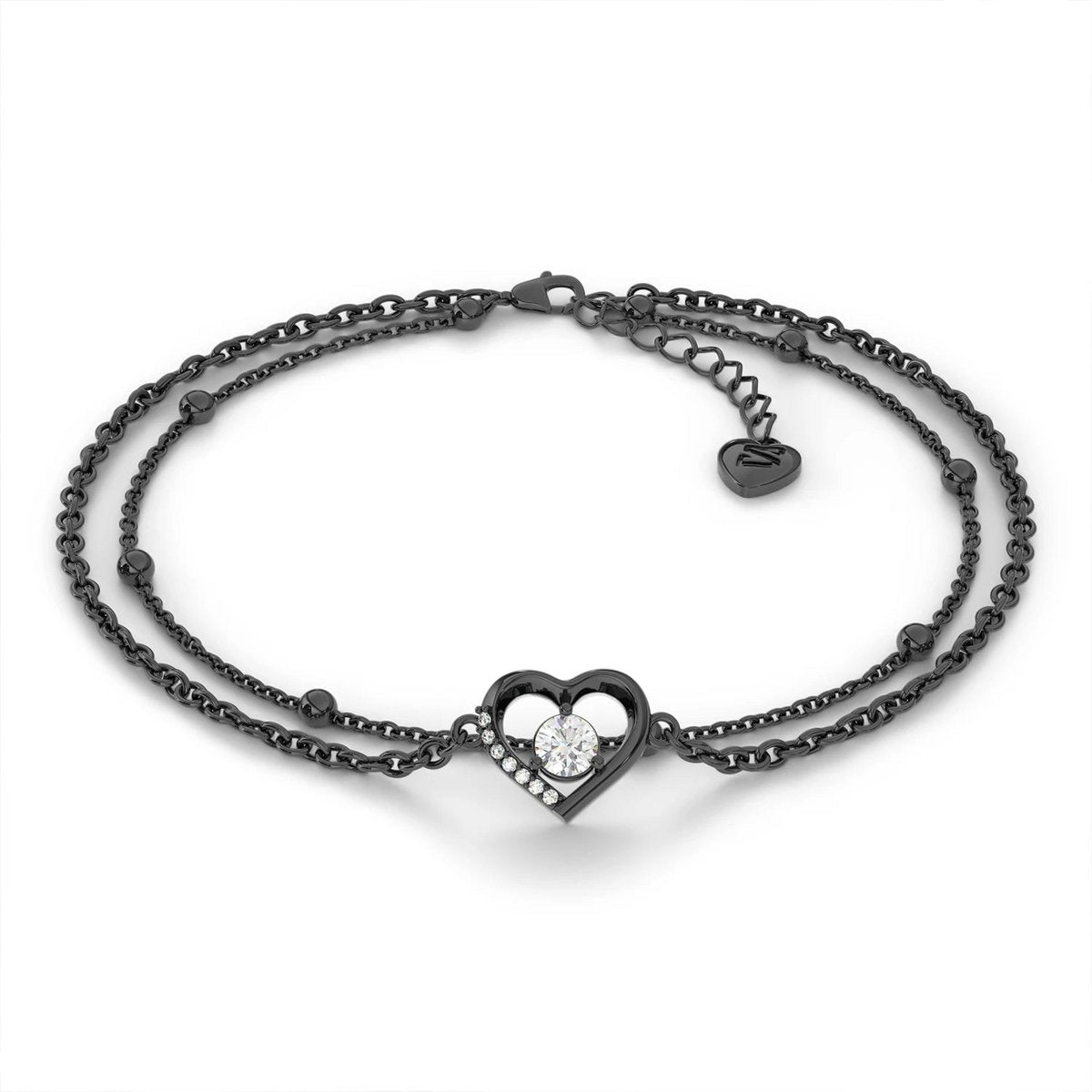 Fußkettchen „Herz“ - Auf die Liebe - unser Fußkettchen für Damen aus Sterlingsilber - SILBER