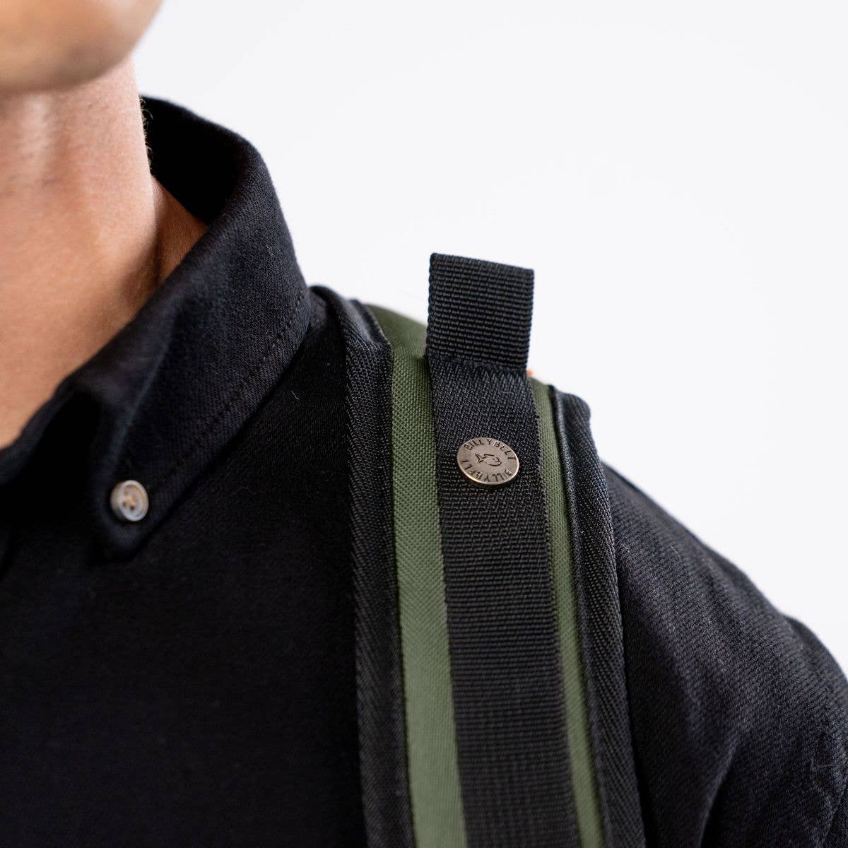 Roll-Top Rucksack aus 100% recyceltem Polyester - Khaki und Orange