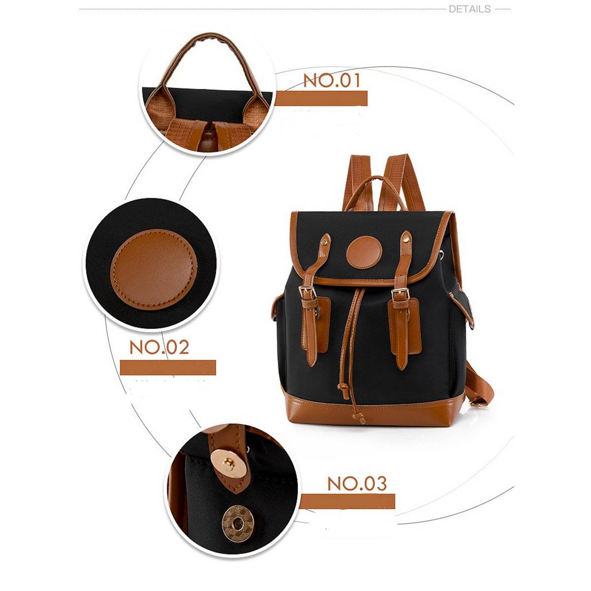 AnBeck ´Carry Your Style‘ Rucksack - in schwarz oder weiß - wasserbeständig - HOLE-X-WORLD