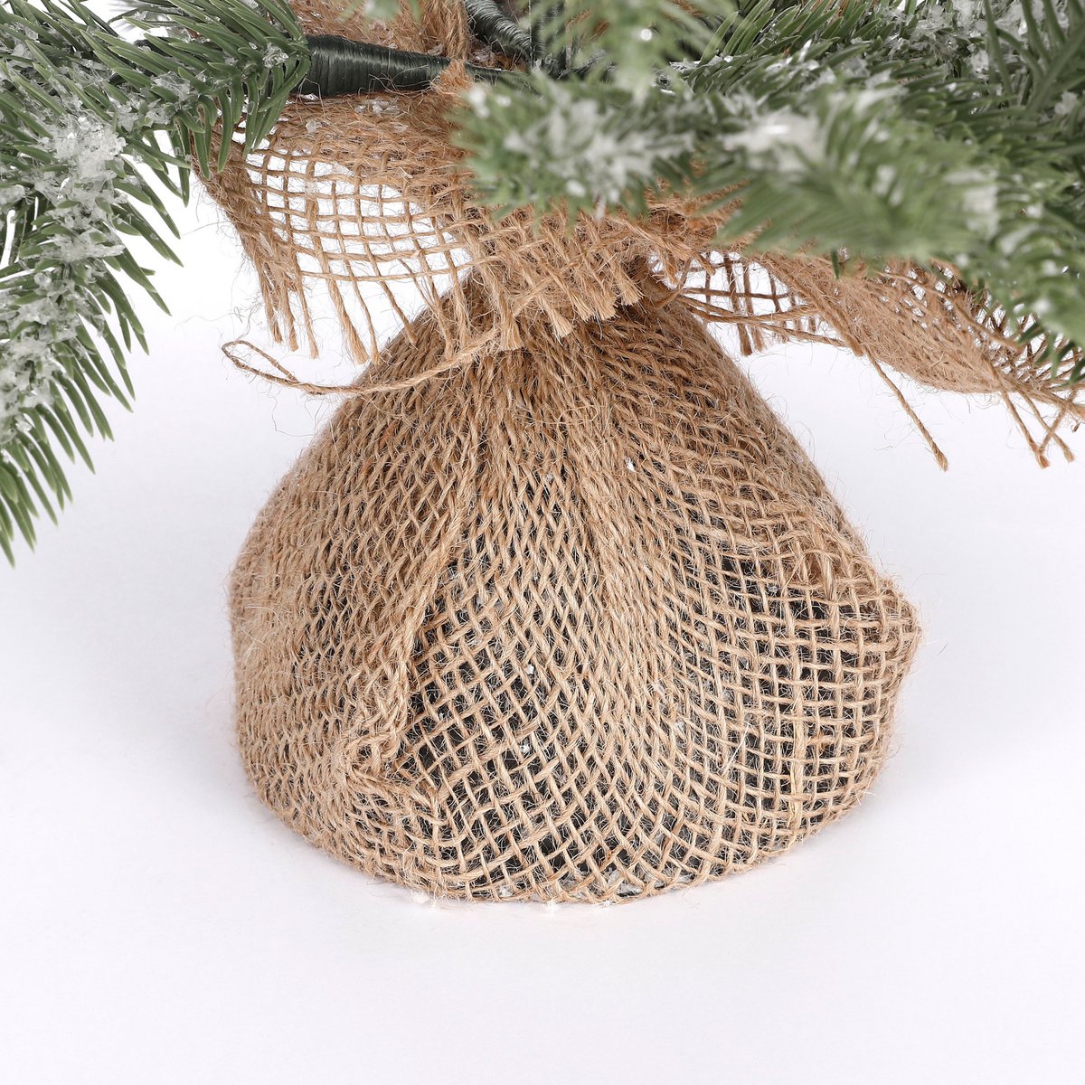 Brewer Künstlicher Weihnachtsbaum aus Jute – H45 x Ø36 cm – Frosted Green