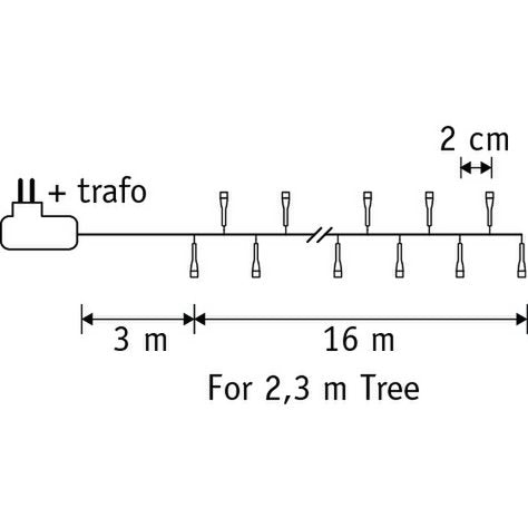 Schlangen-Weihnachtsbaumbeleuchtung mit 800 LED-Lichtern – L1600 cm – Mehrfarbig