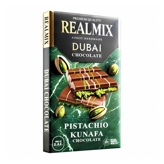 Realmix Original Pistazien Dubai Schokolade - 160g - Made in U.A.E