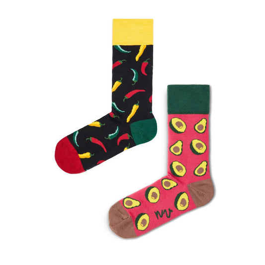 2er Pack BIO-Socken -Chili und Avocado- Trendy!