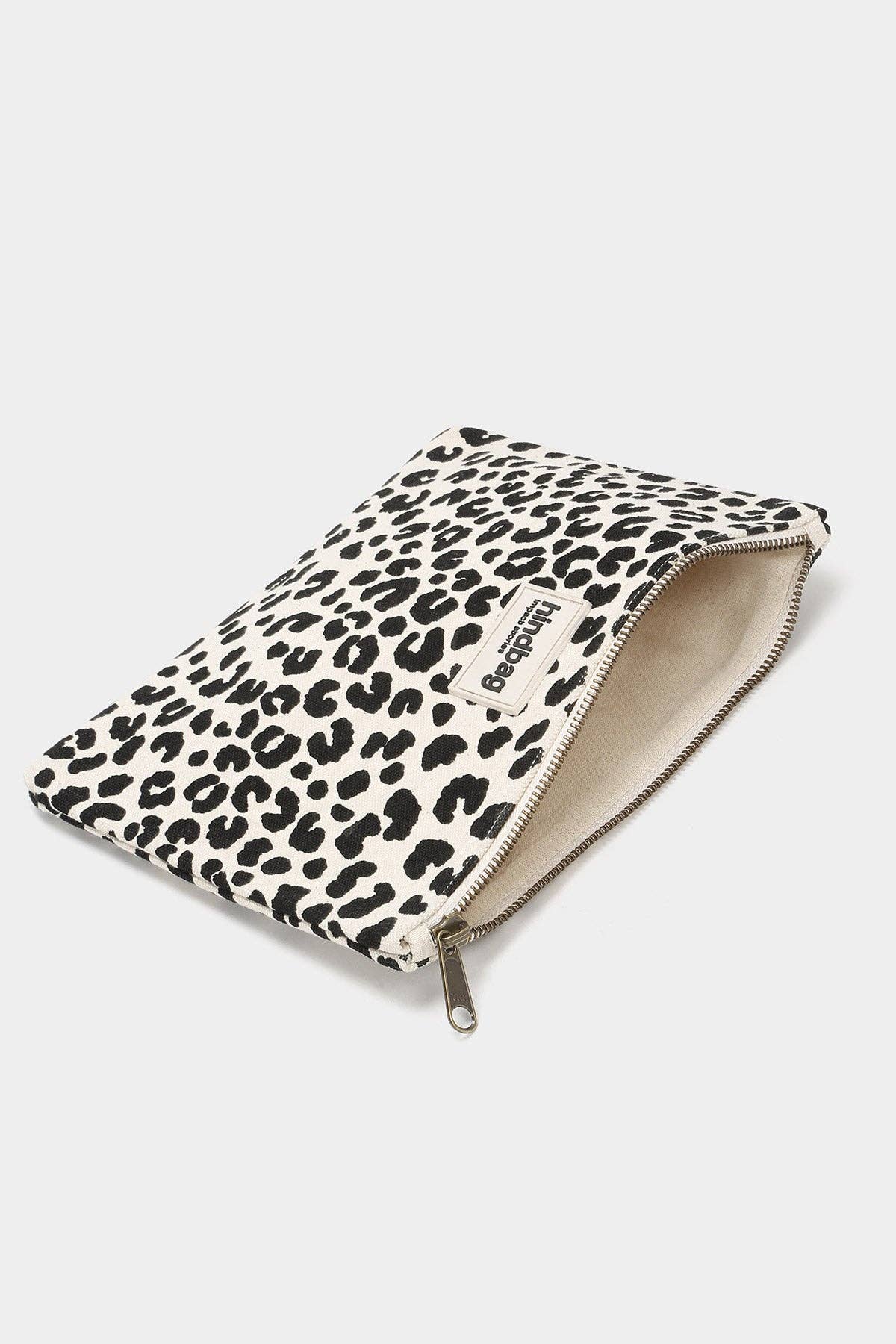 Hindbag Ema Täschchen – Ecru Leopard - geöffnet