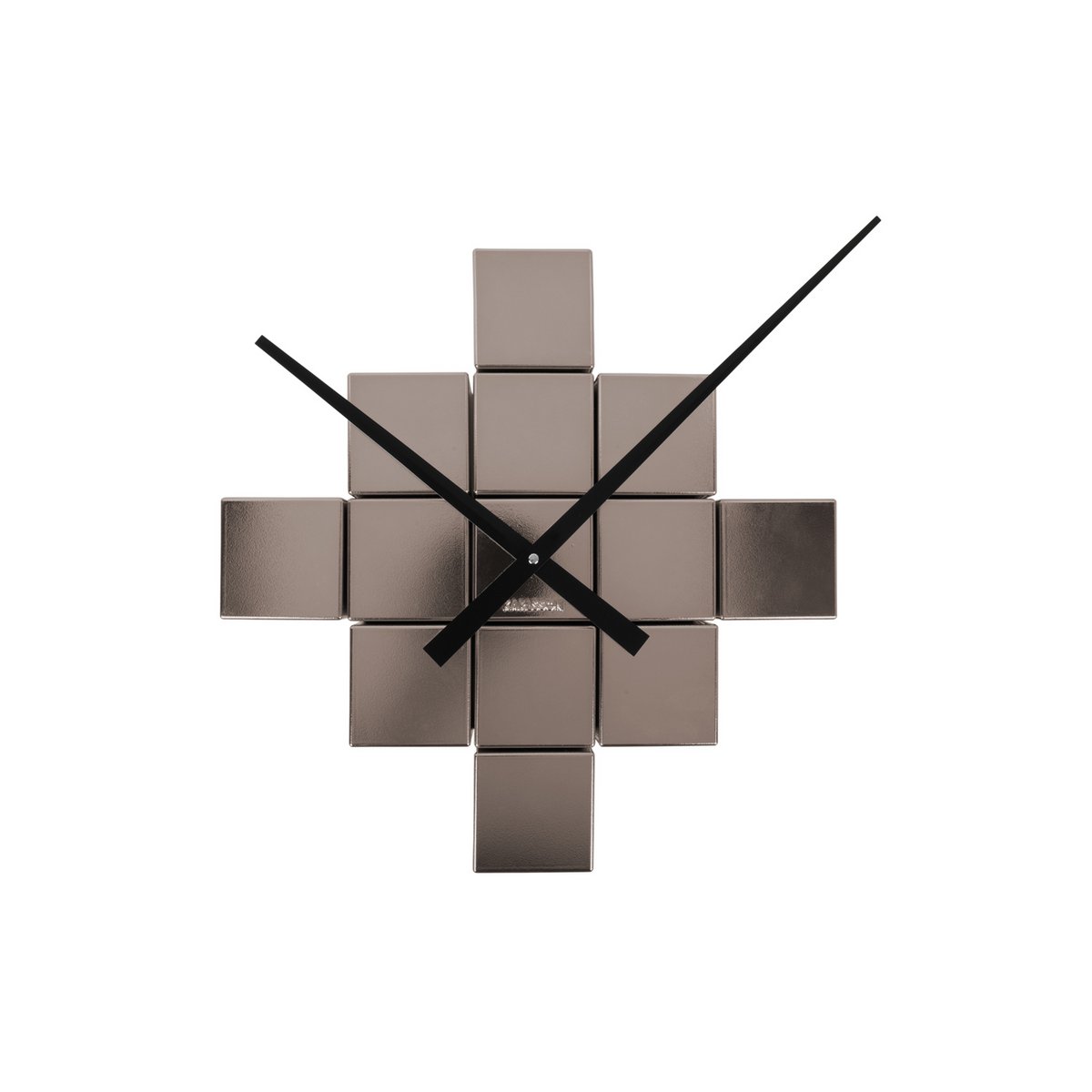 DIY Cubic Wanduhr in Grau von Karlsson – Kreative Wanduhr für individuelle Designs, 40 cm Durchmesser