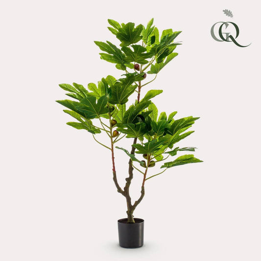 Künstliche Pflanze - Ficus Carica - Feigenbaum - 95 cm - HOLE-X-WORLD