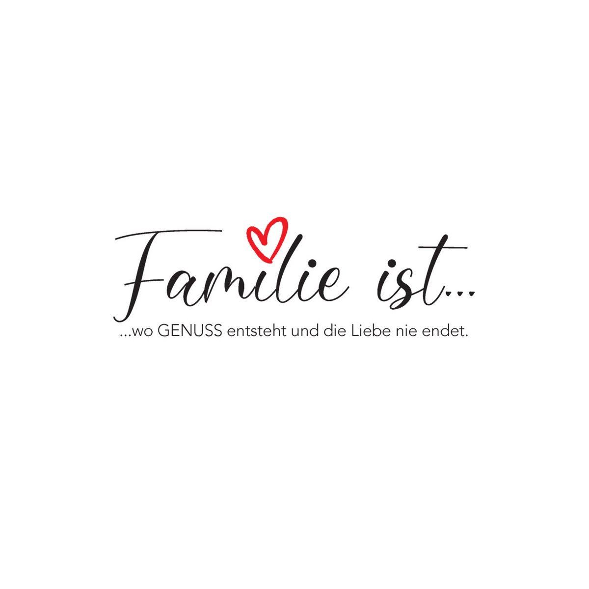 "Familie ist... wo das Leben beginnt und die Liebe niemals endet" - Geschenkset