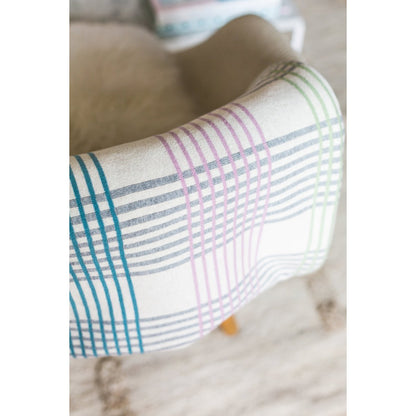 Ruth-Decke Lila, weiche Jacquard-Strick-Baumwolle - HOLE-X-WORLD