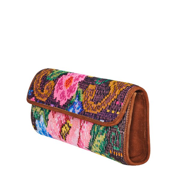 Boho-Clutch-Tasche | Huipil Rose