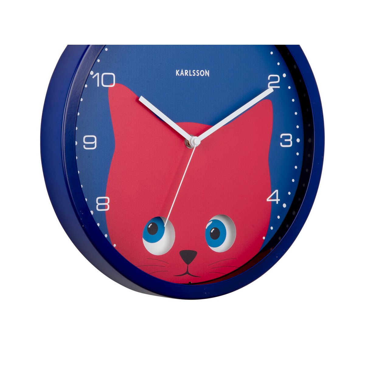 Wanduhr Peekaboo Katze