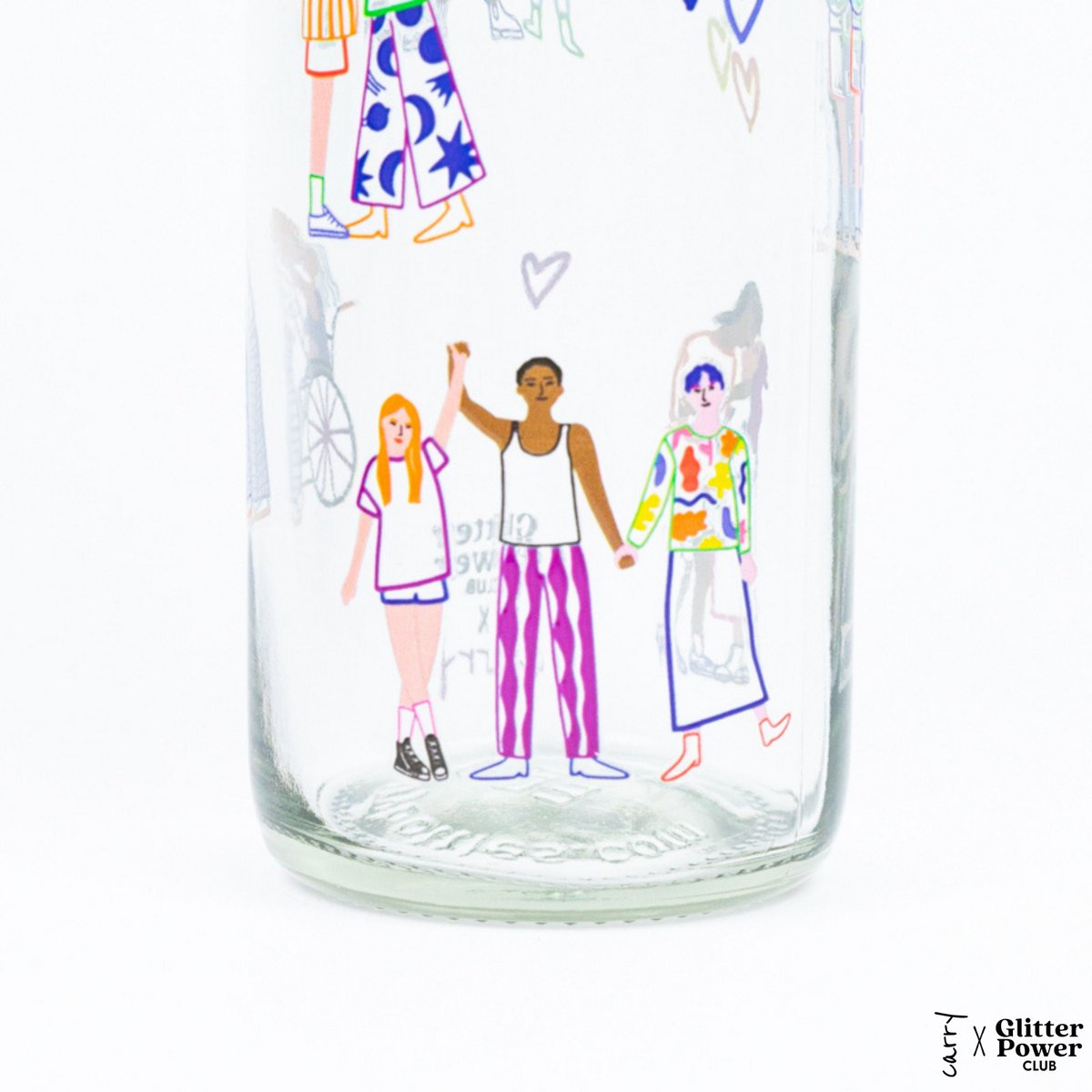 CARRY Bottle LOVE IS LOVE 0,7 l Glasflasche - für mehr Toleranz in der Liebe