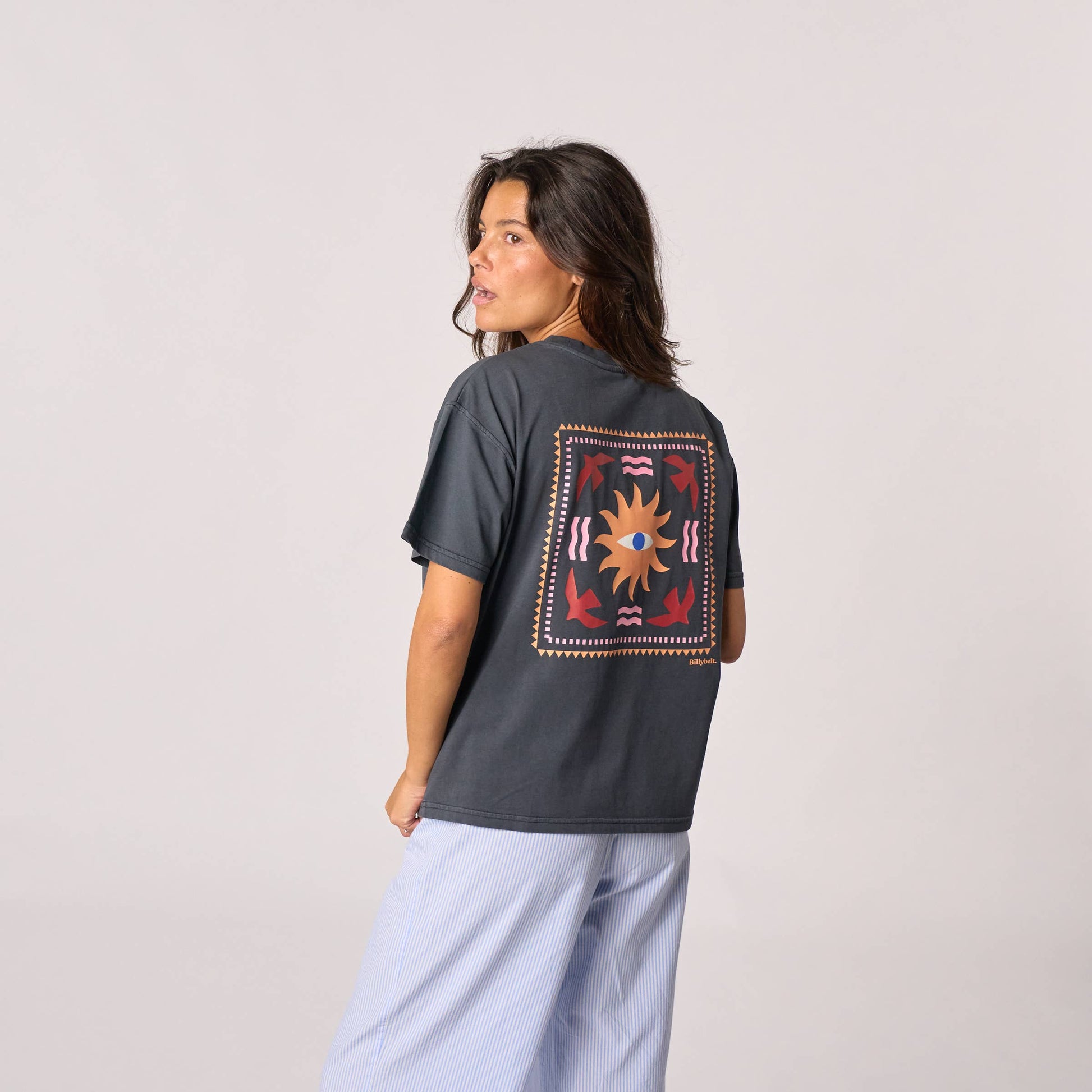 Damen T-Shirt Bio-Baumwolle Schwarz Größe S – BILLYBELT