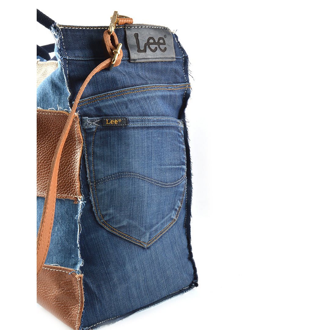 Jeans-Handtasche | Mehrfarbig kariert | 552187 - HOLE-X-WORLD