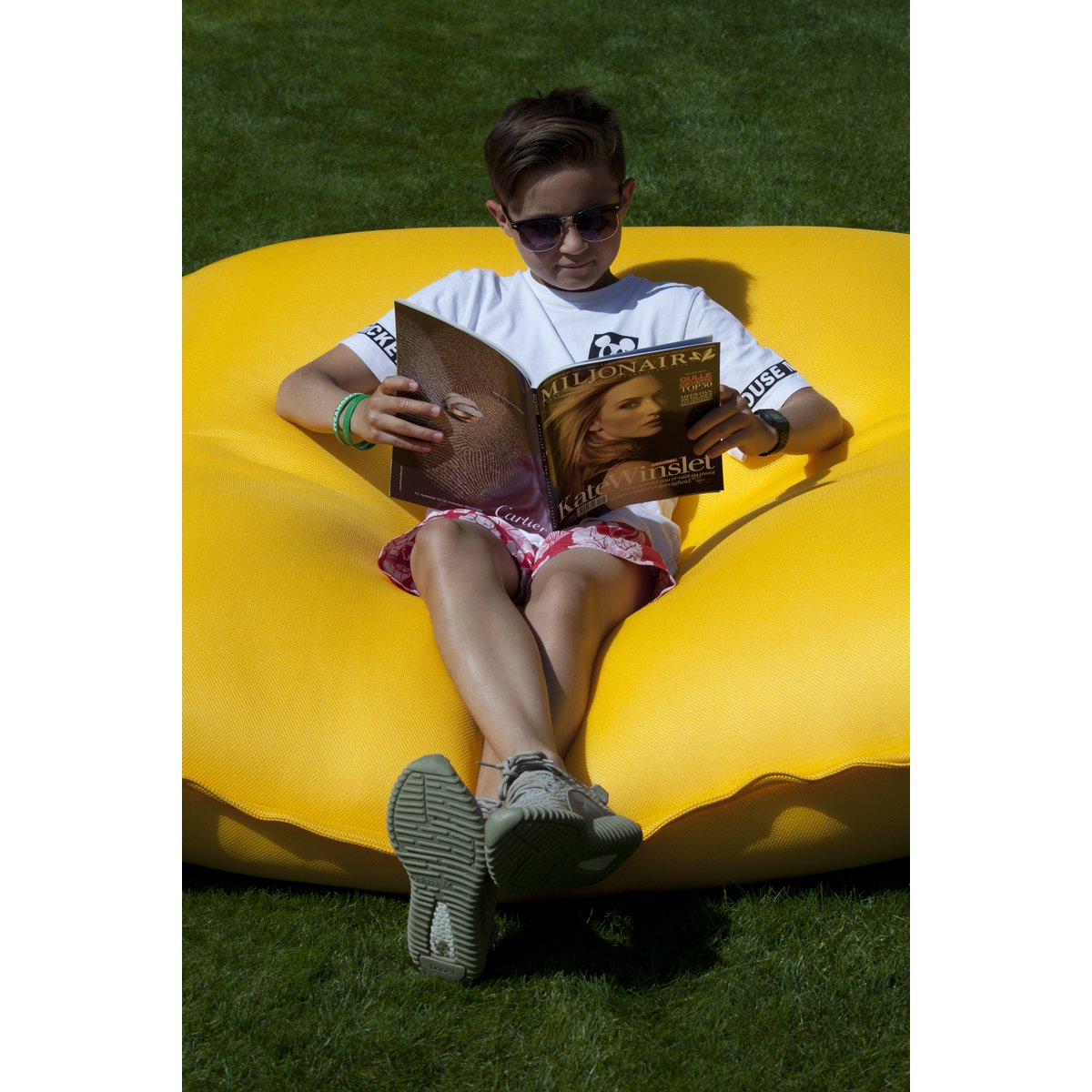 FLOAT BEAN BAG SCHWIMMBAD - gelb - HOLE-X-WORLD