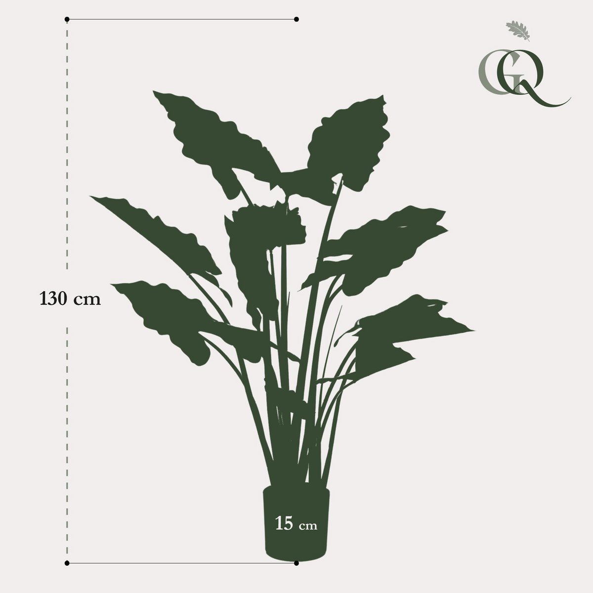 Künstliche Pflanze - Colocasia Pink China - Elefantenohr - 130 cm