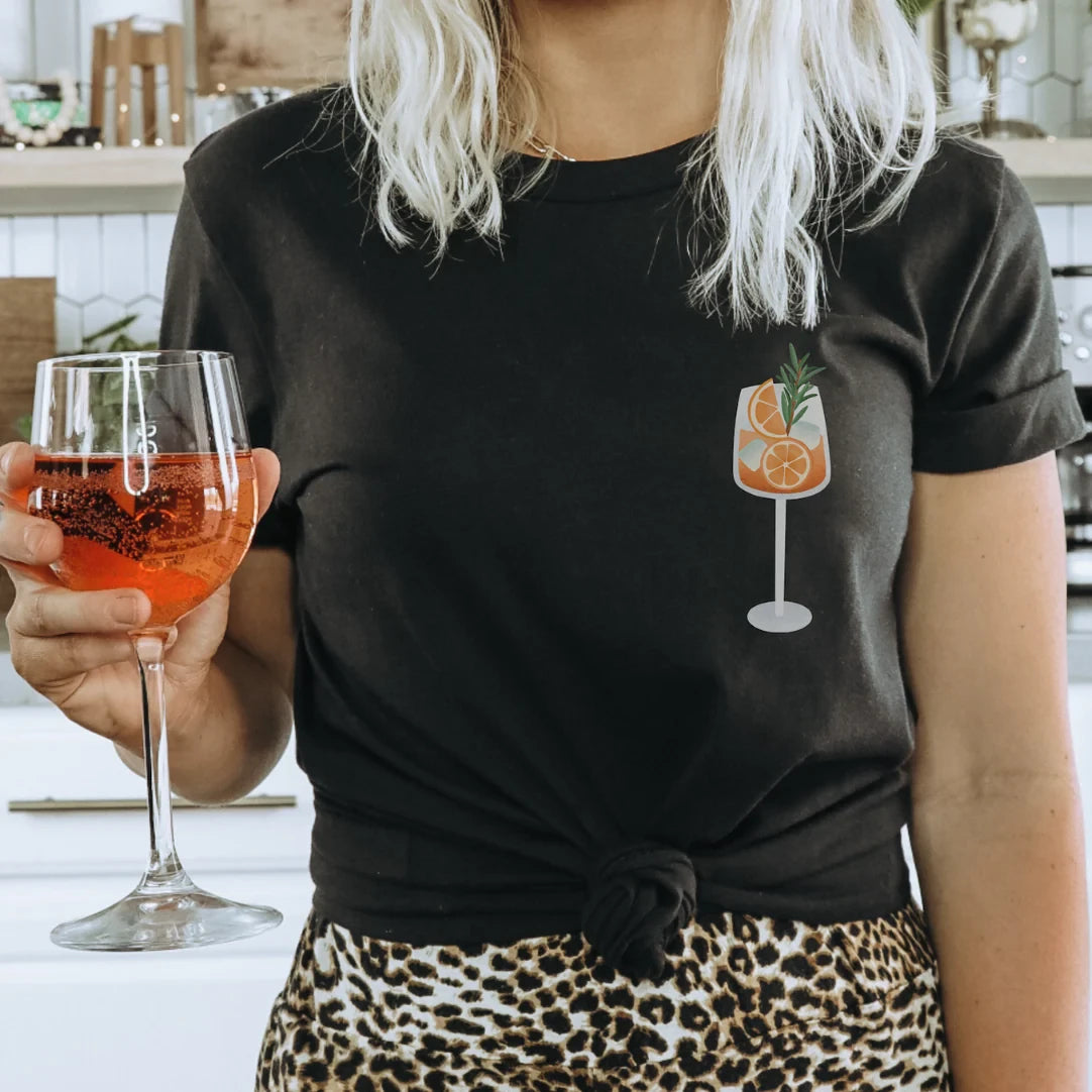 Tilda and Theo - T-Shirt Cocktail Spritz - BIOBAUMWOLLE Süßes Aperol Shirt Geschenk JGA