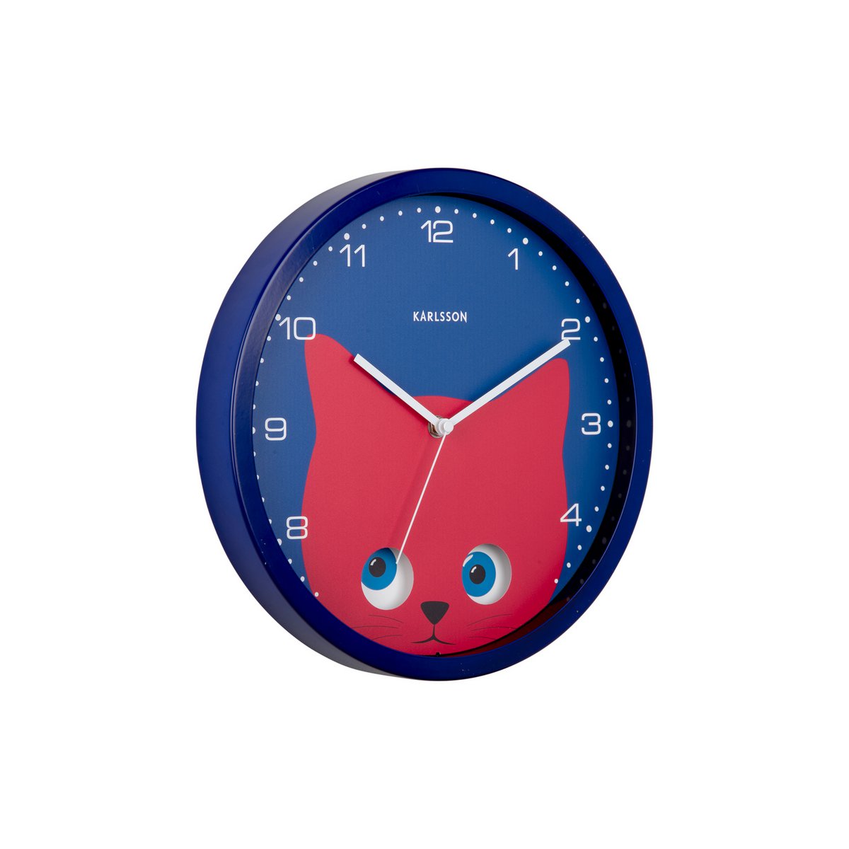 Wanduhr Peekaboo Katze