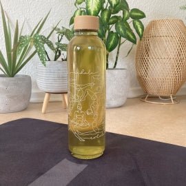 CARRY Bottle INHALE & EXHALE 0,7 l Glasflasche - Die YOGA Trinkflasche