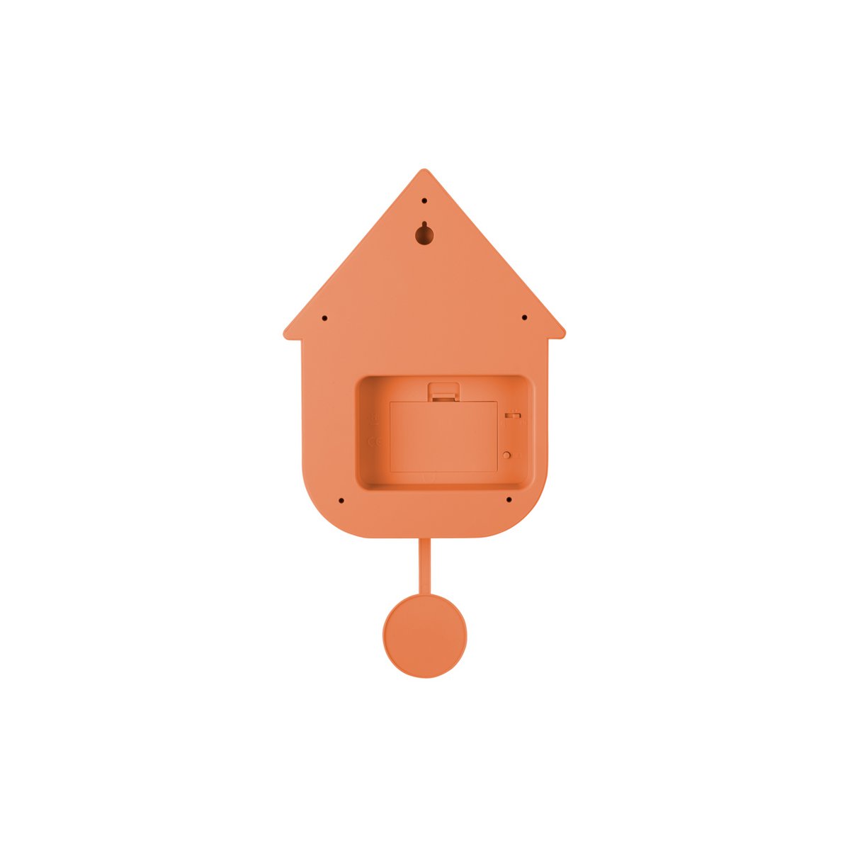 Moderne Kuckucksuhr in Orange von Karlsson – Stilvolle Zeitmessung in modernem Design