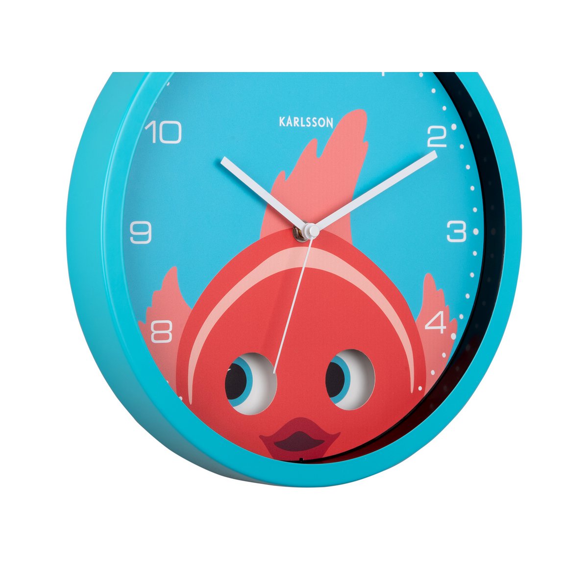 Wanduhr Peekaboo Goldfisch