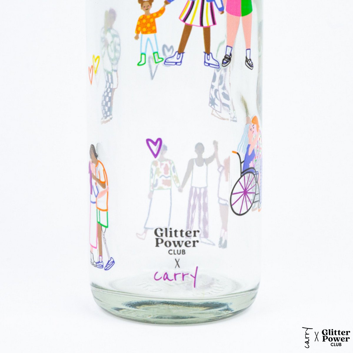 CARRY Bottle LOVE IS LOVE 0,7 l Glasflasche - für mehr Toleranz in der Liebe