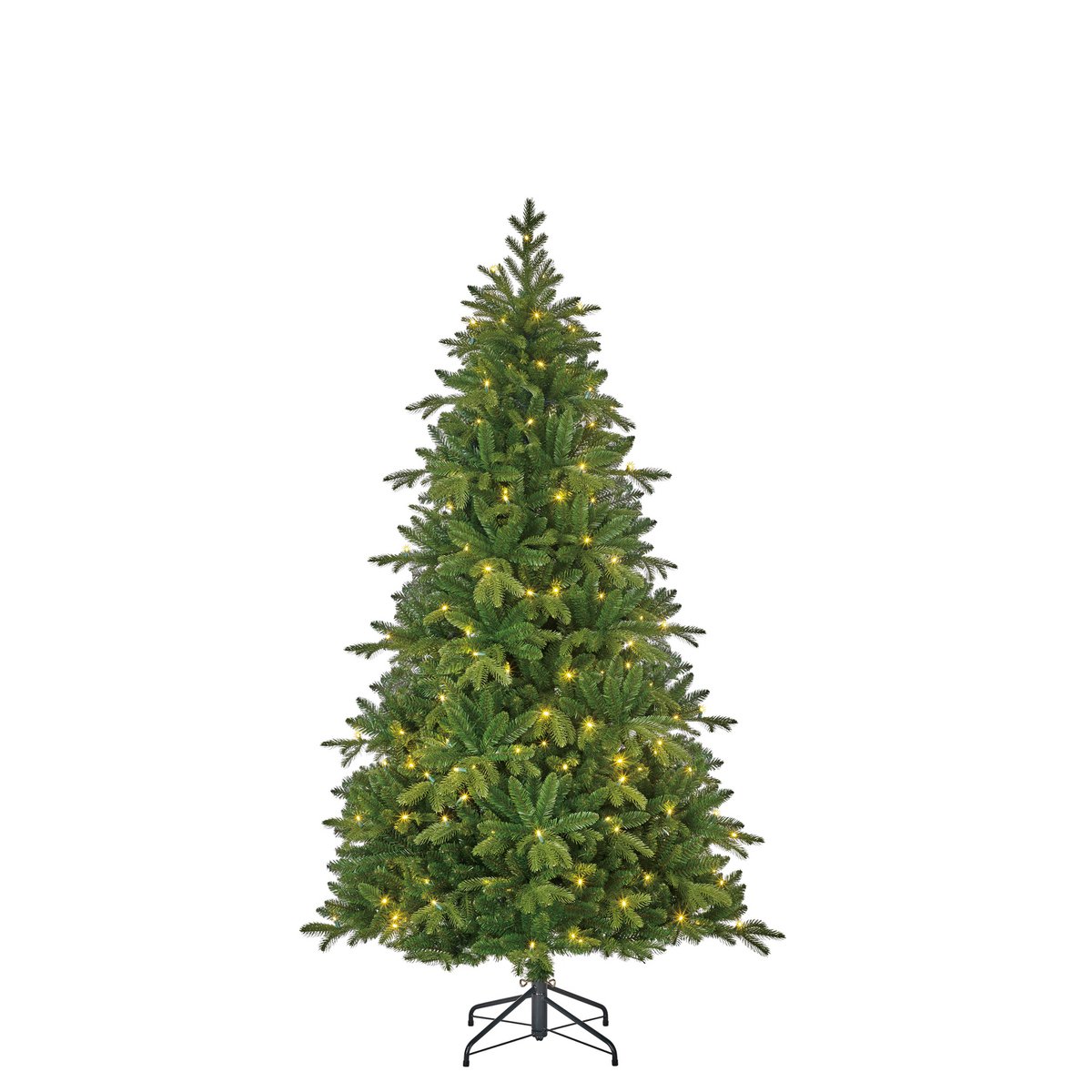 Brampton Künstlicher Weihnachtsbaum Slim mit LED-Beleuchtung – H185 x Ø114 cm – Grün - HOLE-X-WORLD