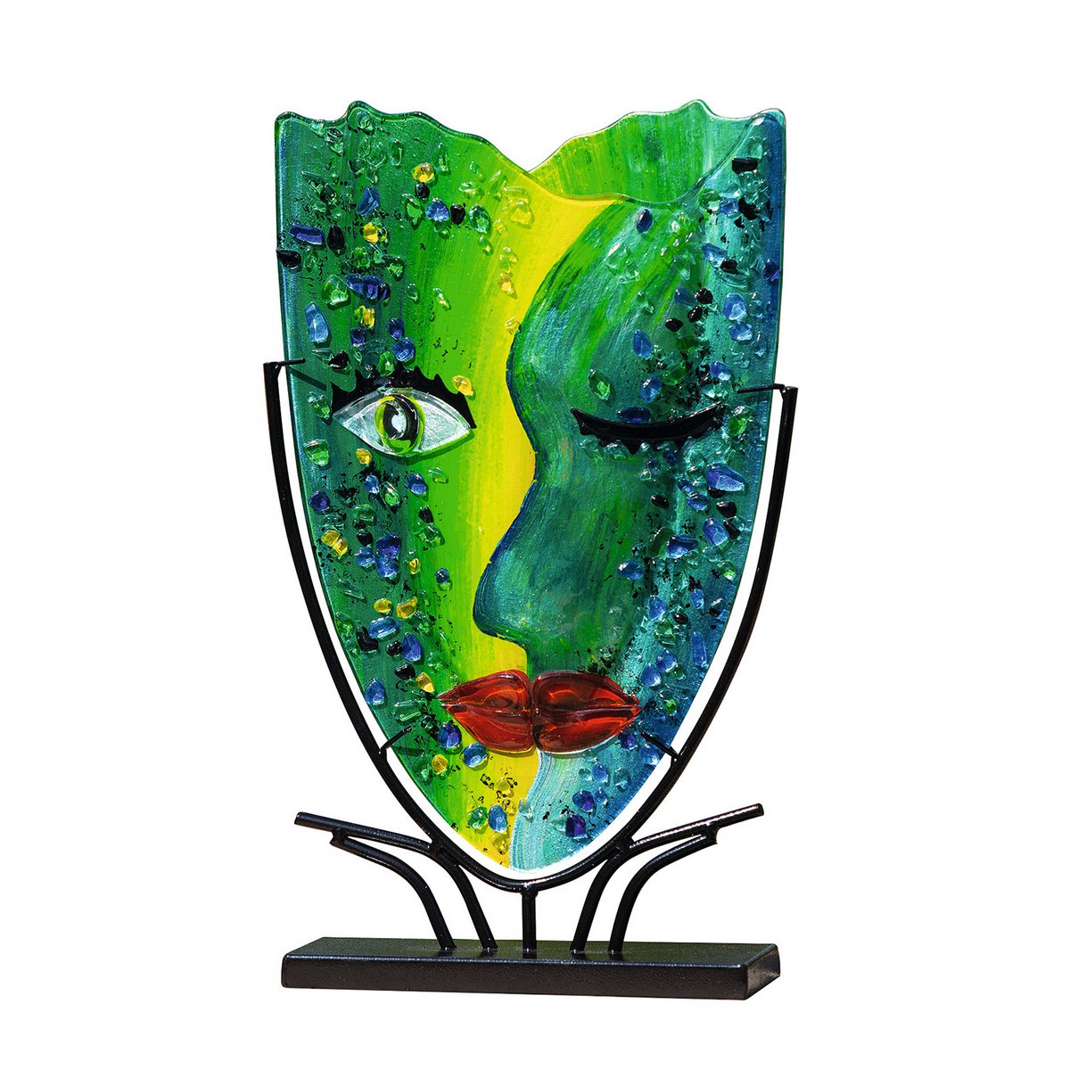 Glasart ovale Designvase Face "Twinkle"