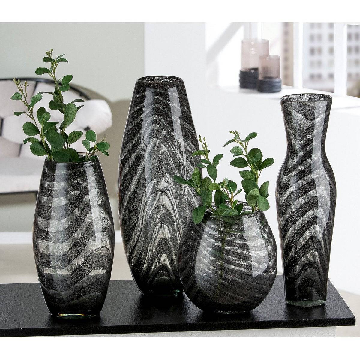 Glas konische Vase "Fascia" - HOLE-X-WORLD