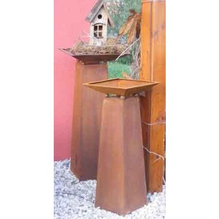 Pflanzsäule 85 cm mit verschiedenen Schalen | Gartendeko Säule Vintage Deko