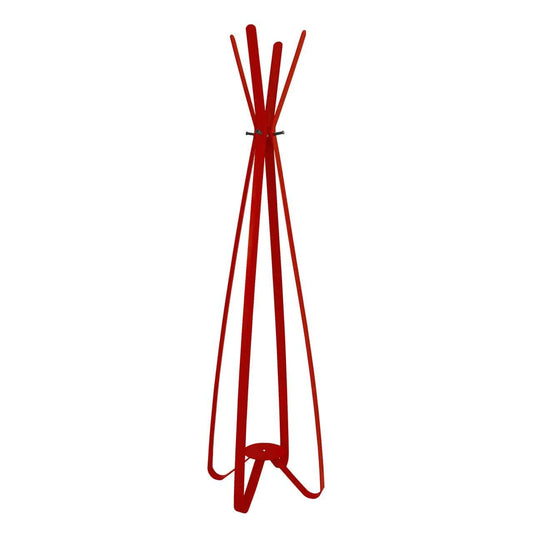 Gorillz Modi - Standing coat rack - Industrial design - 8 hooks - Red - HOLE-X-WORLD