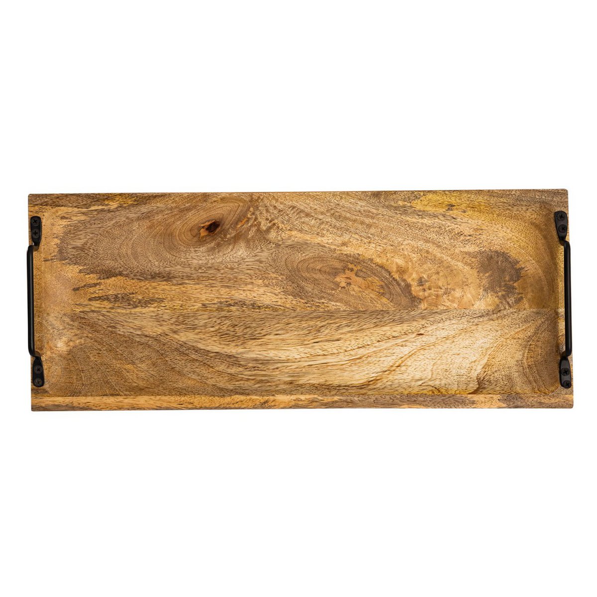 Holztablett Tablett Holz 50x20cm Serviertablett Serviertablett Deko Tablett aus Mangoholz massiv