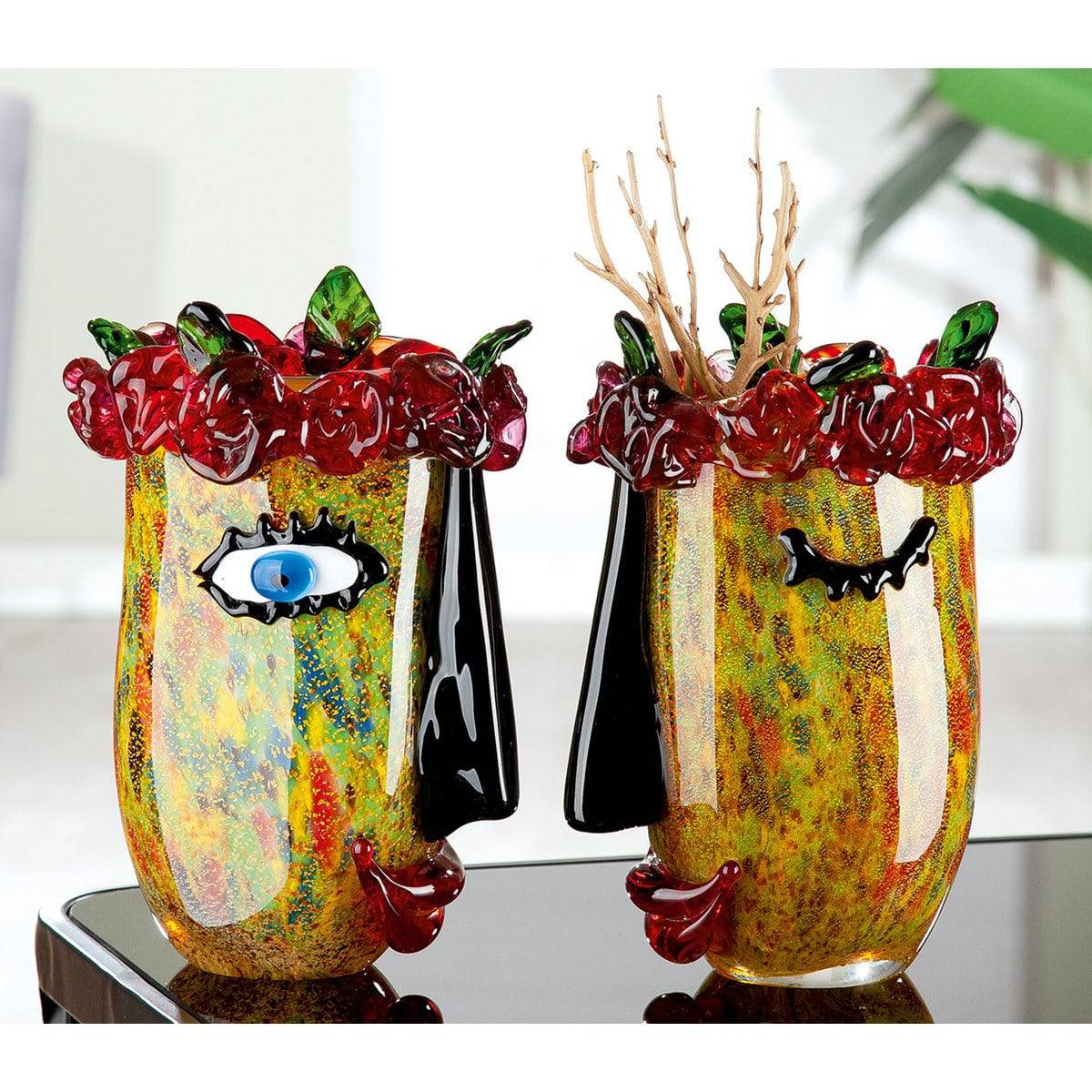 Glasart Designvase "Flora" - HOLE-X-WORLD