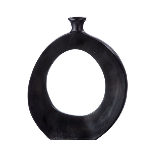 Vase, Blumenvase, Dekoration PIENO in schwarz aus ALUMINIUM