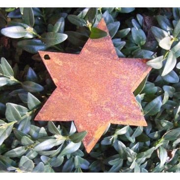 Weihnachten | Edelrost Stern zum Hängen oder auf Stab | 10 cm x 10 cm