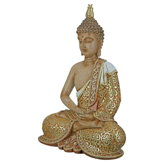 Skulptur, Figur, Objekt Buddha-MANGALA in braun-Gold aus POLY - HOLE-X-WORLD