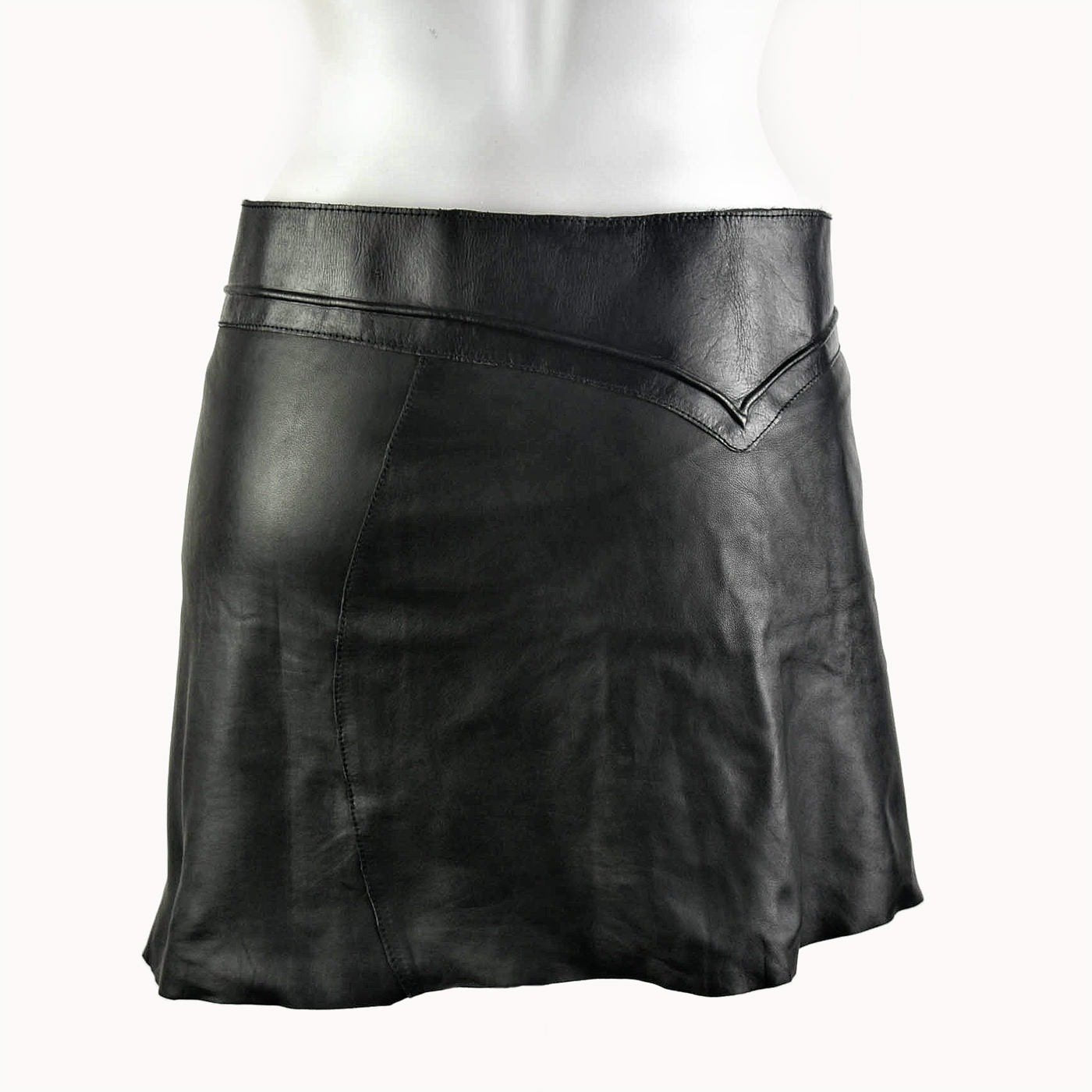 DOENYA Minirock 'Elegance' aus Leder zeitloses Design für jeden Anlaß Gr.36-42