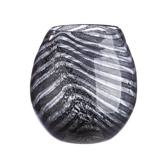 Glas bauchige Vase "Fascia" - HOLE-X-WORLD