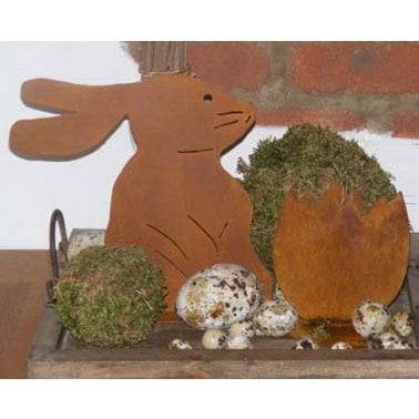 Metall Deko Hase | Osterdekoration Vintage Hasenfigur - HOLE-X-WORLD