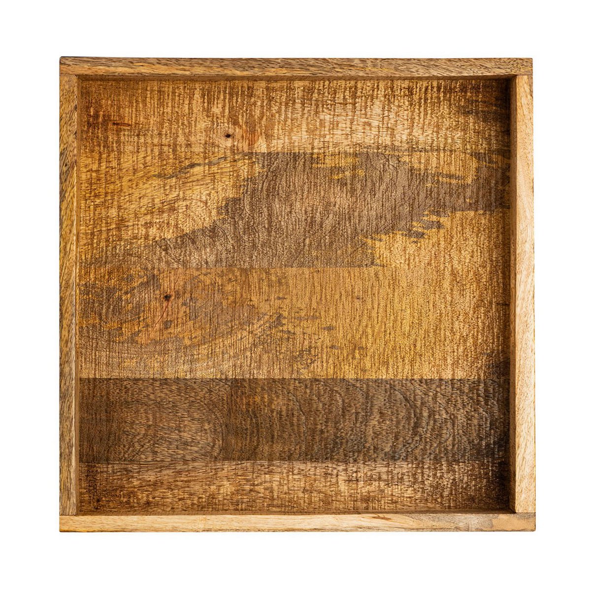 Holztablett Serviertablett 40x40cm Tablett Holz Serviertablett Deko Tablett quadratisch aus Mangohol