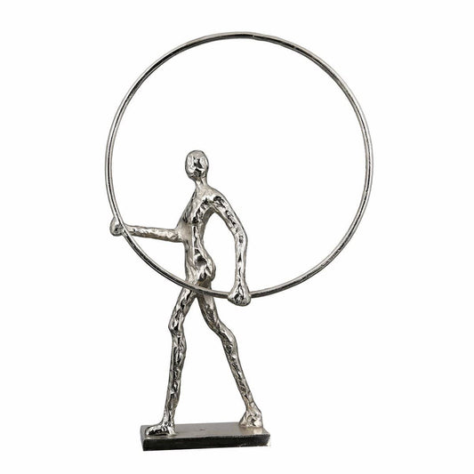 Aluminium Skulptur "Gym" antik silberfarben H.34cm - HOLE-X-WORLD