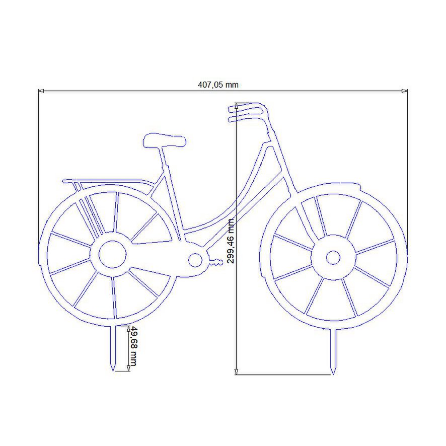 Metalldeko Fahrrad im Edelrost Design | Bike Deko Figur