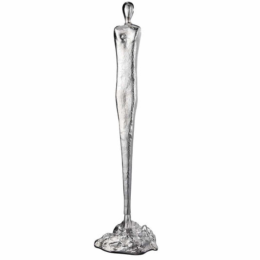 Aluminium Skulptur "Male" silberfarben H.66cm - HOLE-X-WORLD