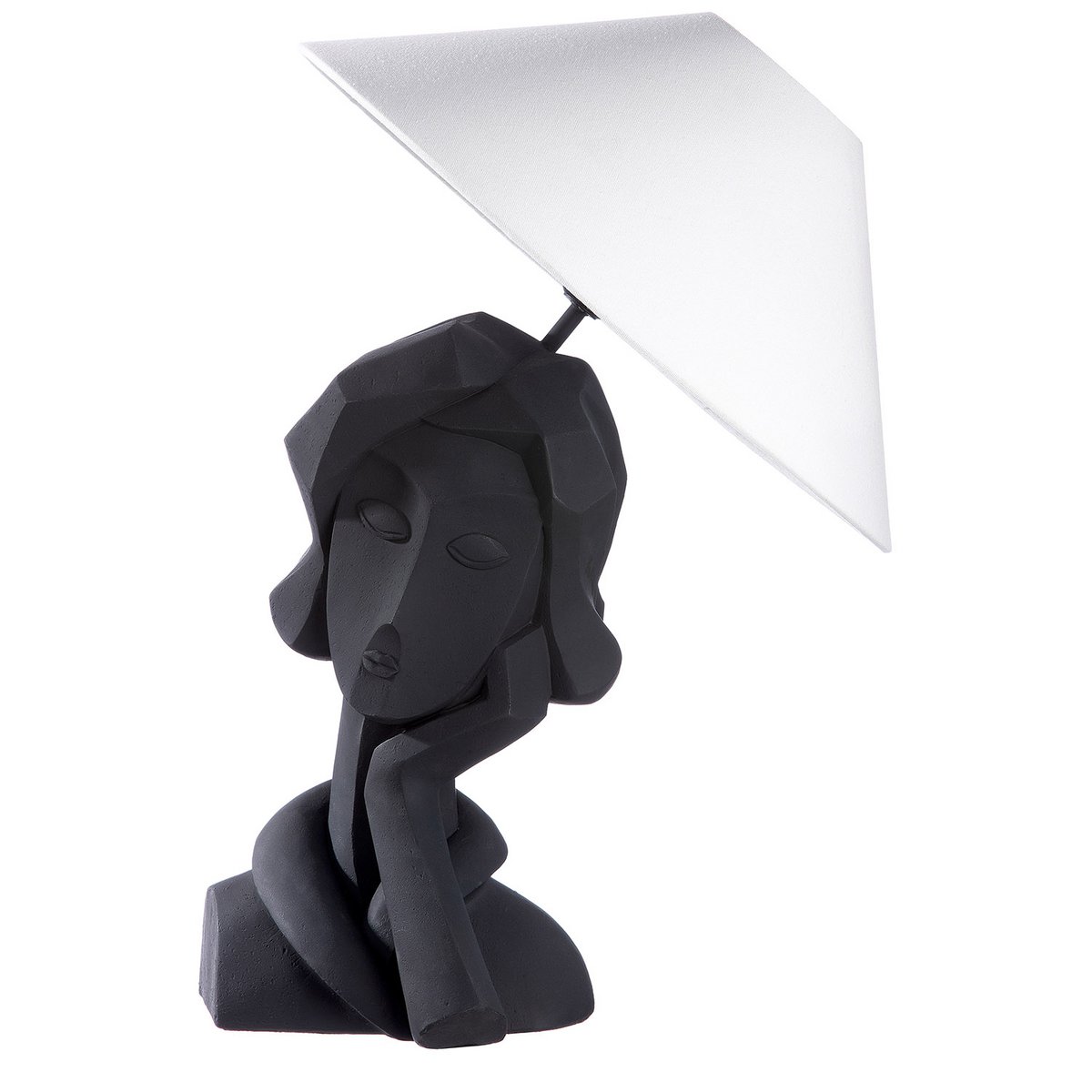 Lampe, Leuchte, Figur, Dekoration, Skulptur DAME JOLIE mit Schirm in SCHWARZ