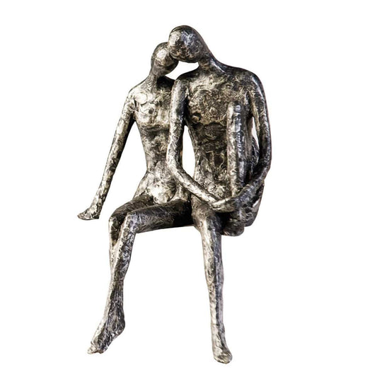 Poly Skulptur "Couple" antik-silber H25cm - HOLE-X-WORLD