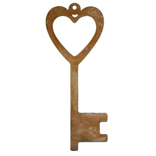 Rost Schlüssel zum Herz | Fenster Deko aus Metall